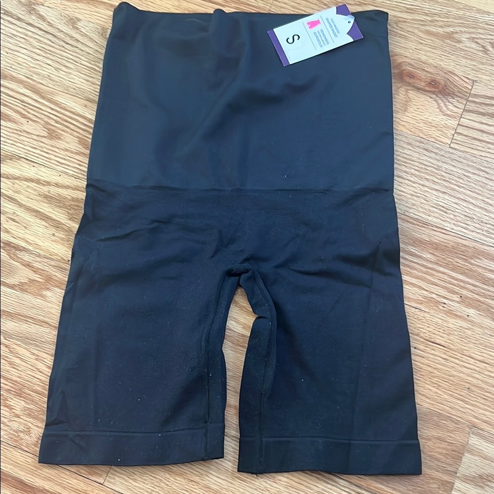Black High-Waisted Biker Shorts